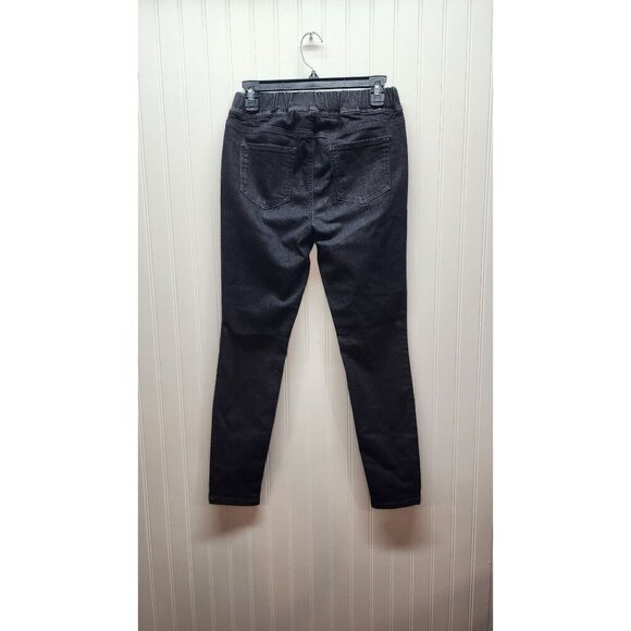 EILEEN FISHER Black Denim Skinny Jeans With Elastic Waistband - Picture 8 of 13